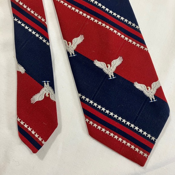 Other - American Bicentennial Eagle Striped Necktie Limited Edition 1776 1976